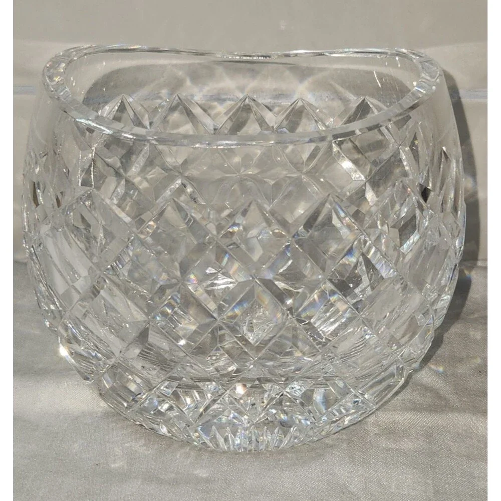 Waterford Crystal Oval Round Flower Vase 4.5